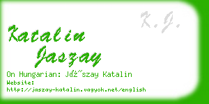 katalin jaszay business card